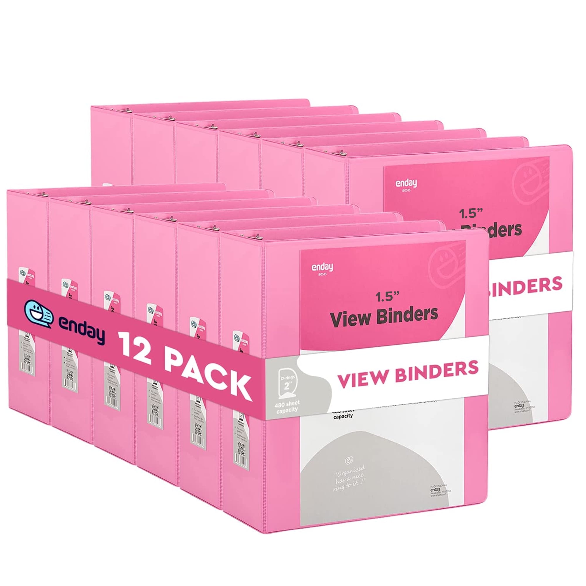 Enday 1.5 Inch Binder 3 Ring Binders with Pockets for Home, Office