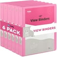 thumbnail image 1 of Enday 1.5 Inch Binder 3 Ring Binders with Pockets for Home, Office, School Supplies Organization, Pink 6 Pc, 1 of 7