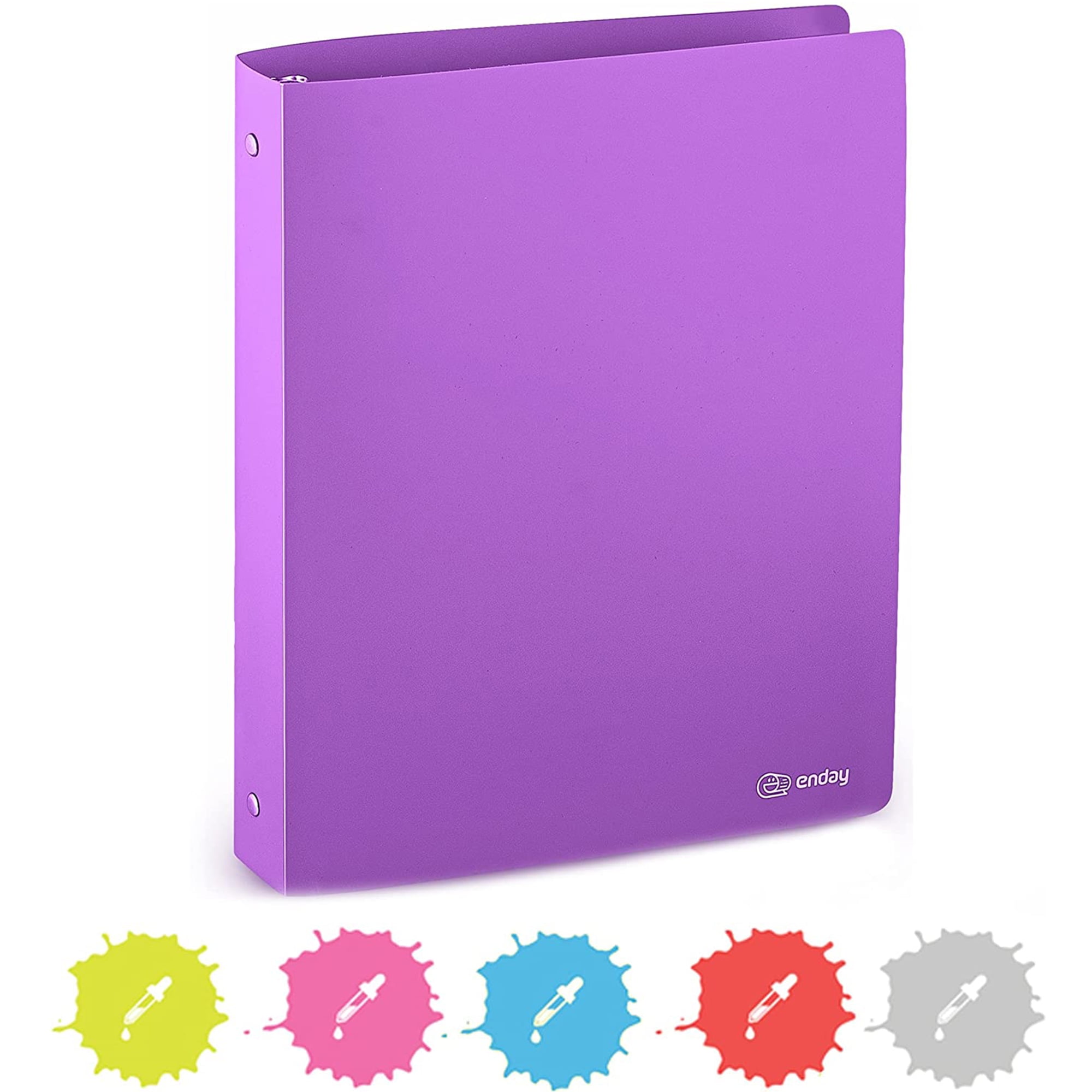 Enday 1 Inch 3 Ring Binder Presentation Book Office Supplies, Purple 6