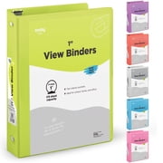 Enday 1 Inch Binder 3 Ring Binders with Pockets for Home, Office, School Supplies Organization Green