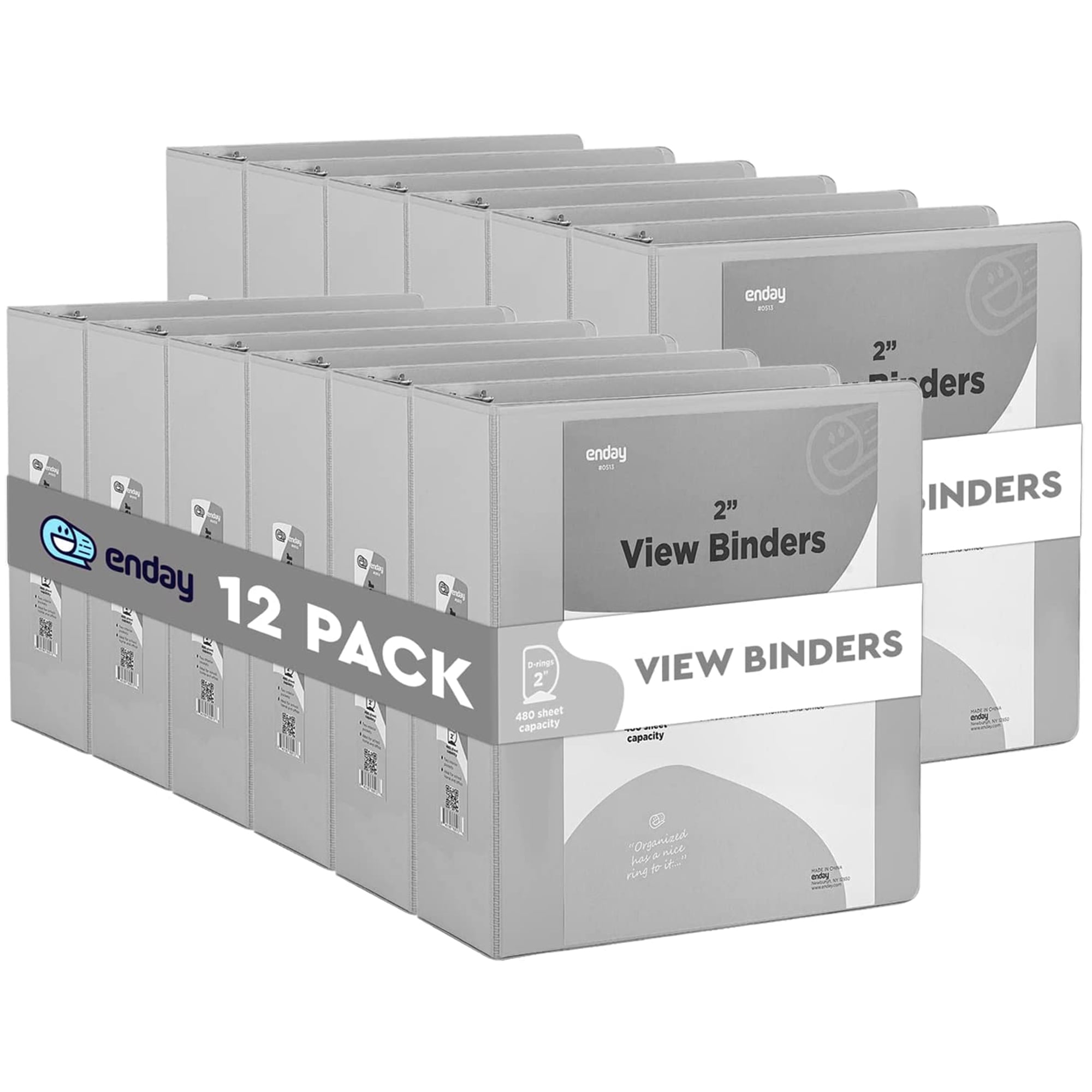 Enday 2 Inch Binder 3 Ring Binders with Pockets for Home, Office