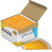 Enday #2 Pencils Bulk - 500 Pack, Pre-Sharpened Wood-Cased Pencils in Bulk with Latex-Free Eraser Top, Yellow Pencils for Office and Classroom Supplies