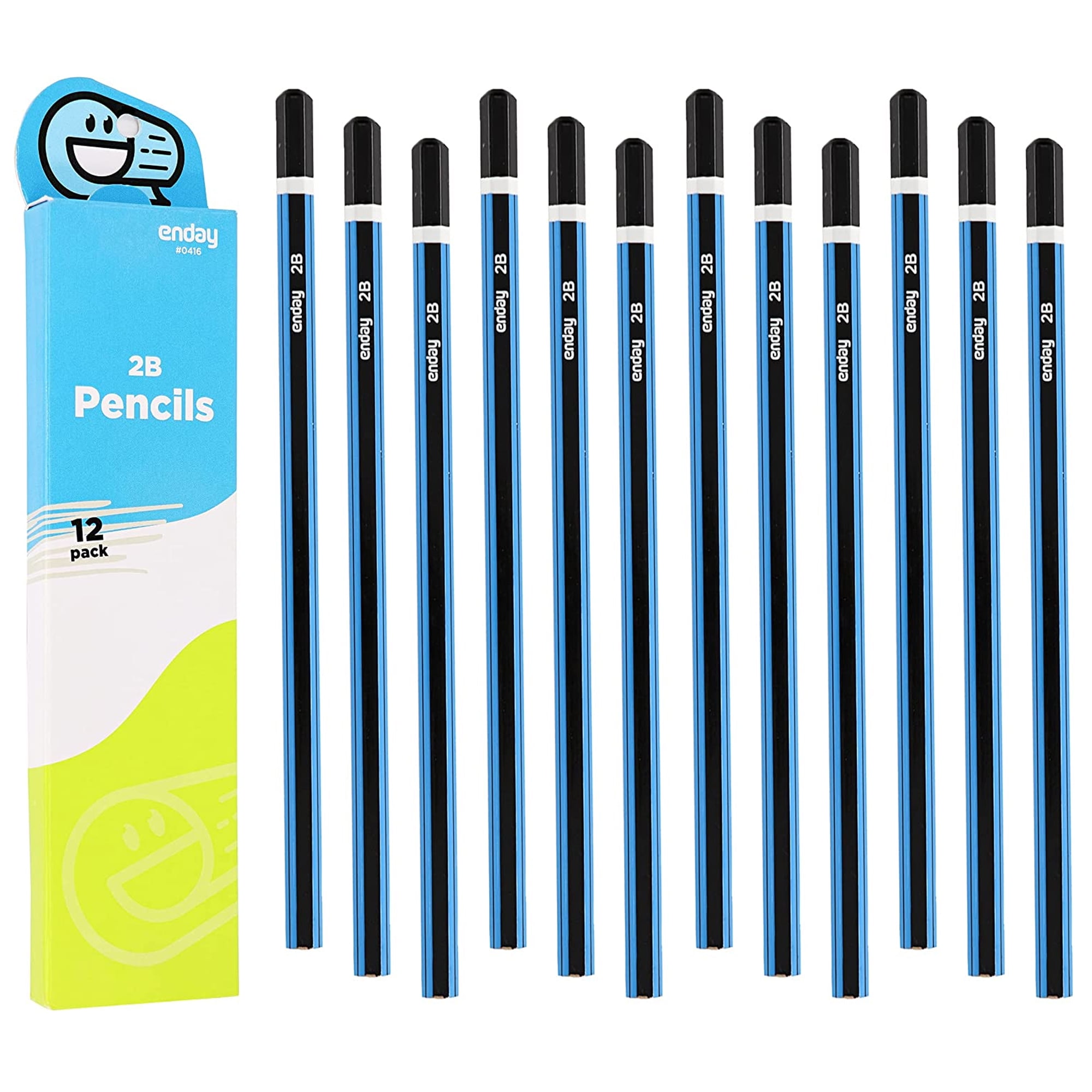 Enday #2B Pencils for Drawing and Sketching 1 Box of Unsharpened Wooden  Pencil School and Office Supplies (12 Pieces)