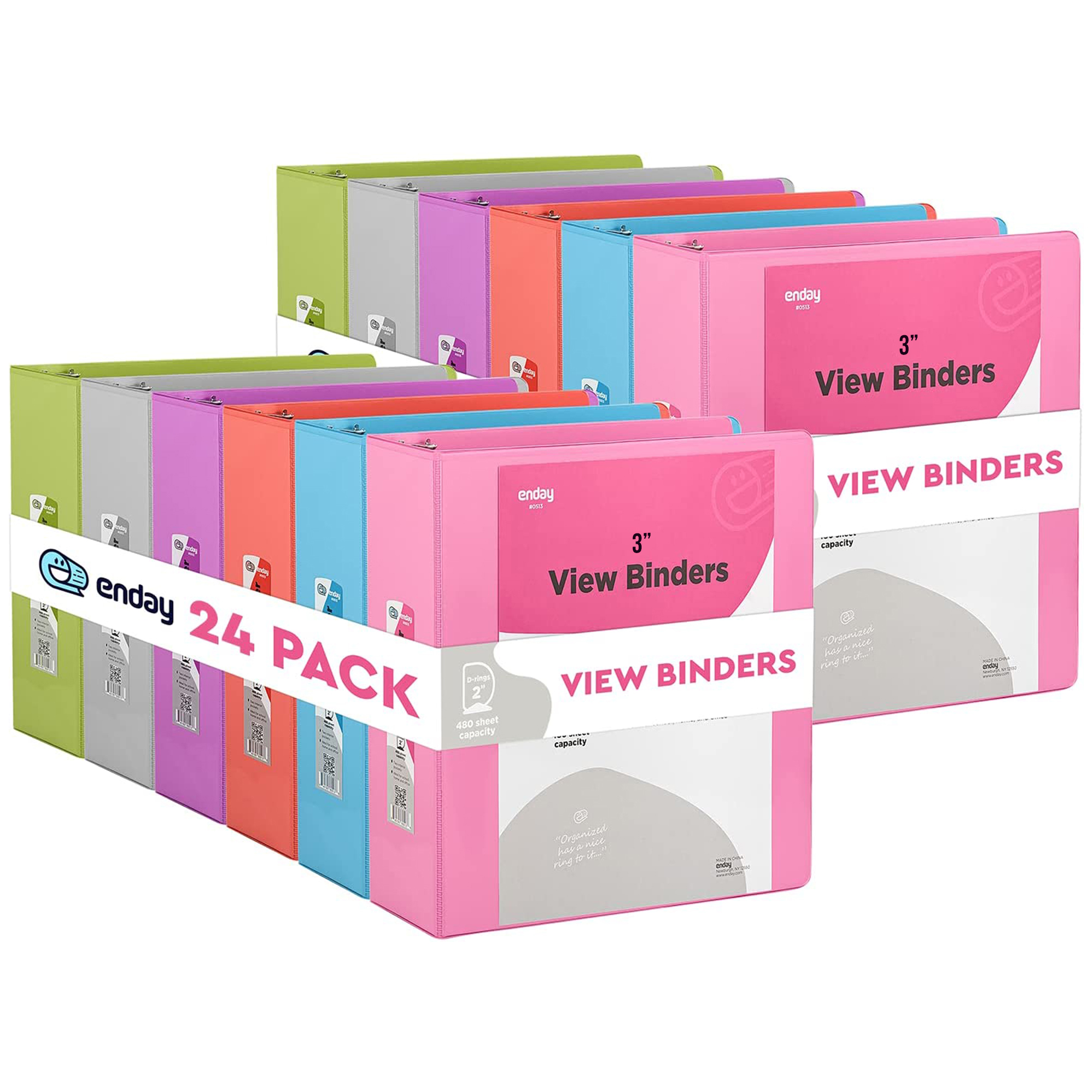 Enday 3 Inch Binder 3 Ring Binders with Pockets for Home, Office ...