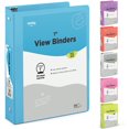 thumbnail image 1 of Enday 3 Round Ring Binder Blue, 1" Clear View Cover W/2 Inside Pockets(1pc), 1 of 5