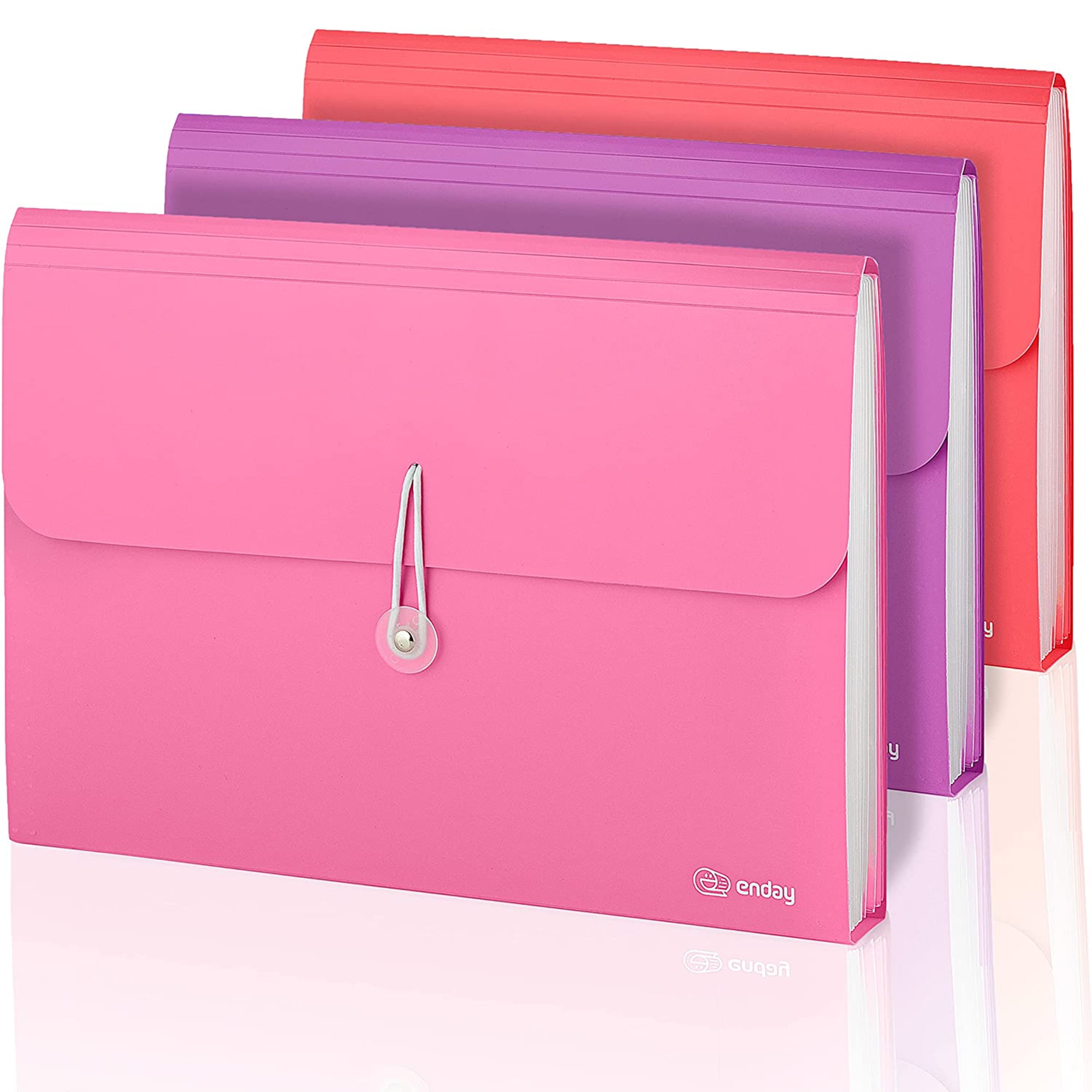 Enday Accordion Folder with Pockets Accordian A4 Paper Organizer & Document Holder, Multicolor 3