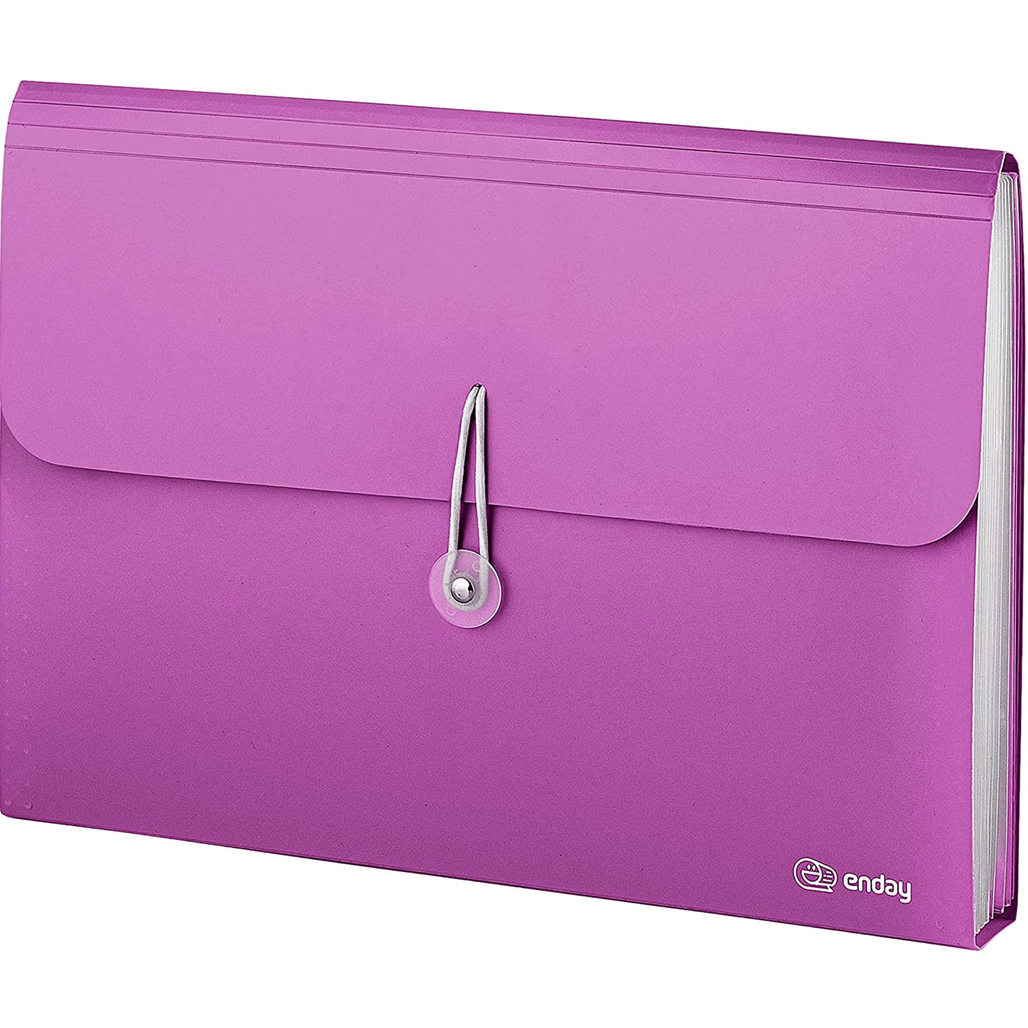 Enday Accordion Folder with Pockets Accordian A4 Paper Organizer & Document Holder, Purple 12