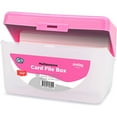 thumbnail image 1 of Enday Card Holder Box for Index, Note and Blank Flash Cards Office and School Supplies Pink, 1 of 7