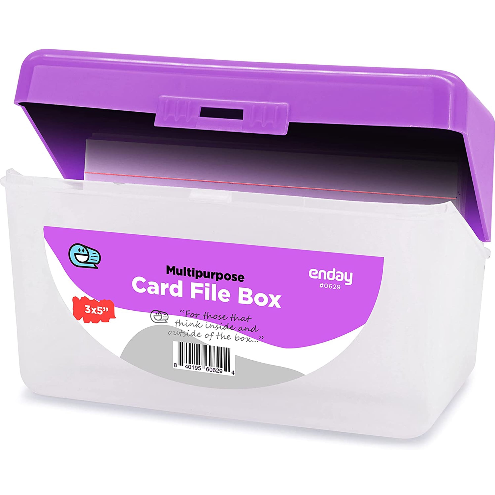 Index Card Box A4, Cardboard, with Folding Lid, unprinted, NEW, School