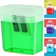 thumbnail image 1 of Enday Dual Manual Pencil Sharpener for Colored Pencils, Large Pencil, Green 1 Pack, 1 of 7
