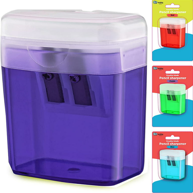 Enday Dual Manual Pencil Sharpener for Colored Pencils, Large Pencil, Purple 1 Pack, Size: Jumbo