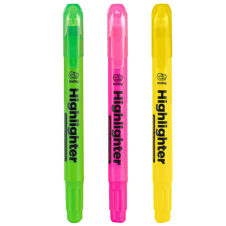 Enday Gel Highlighters Colored High Lighters for Bibles and School  Journaling No Bleed 1 Pack of 3