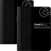 Enday Graph Paper Composition Notebook Hard Cover Grid Note Book Black 100 Sheets 2 Pack