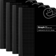 Enday Graph Paper Composition Notebook Hard Cover Grid Note Book Black 100 Sheets 4 Pack