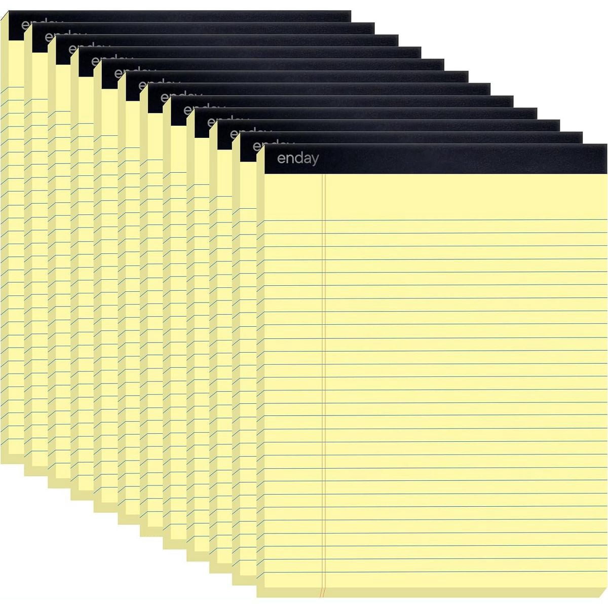 Enday Legal Pads 8.5 x 11 Inch, 50 Sheets per Notepad, Note Pads, Legal Ruled Writing Pad with Perforated Pages