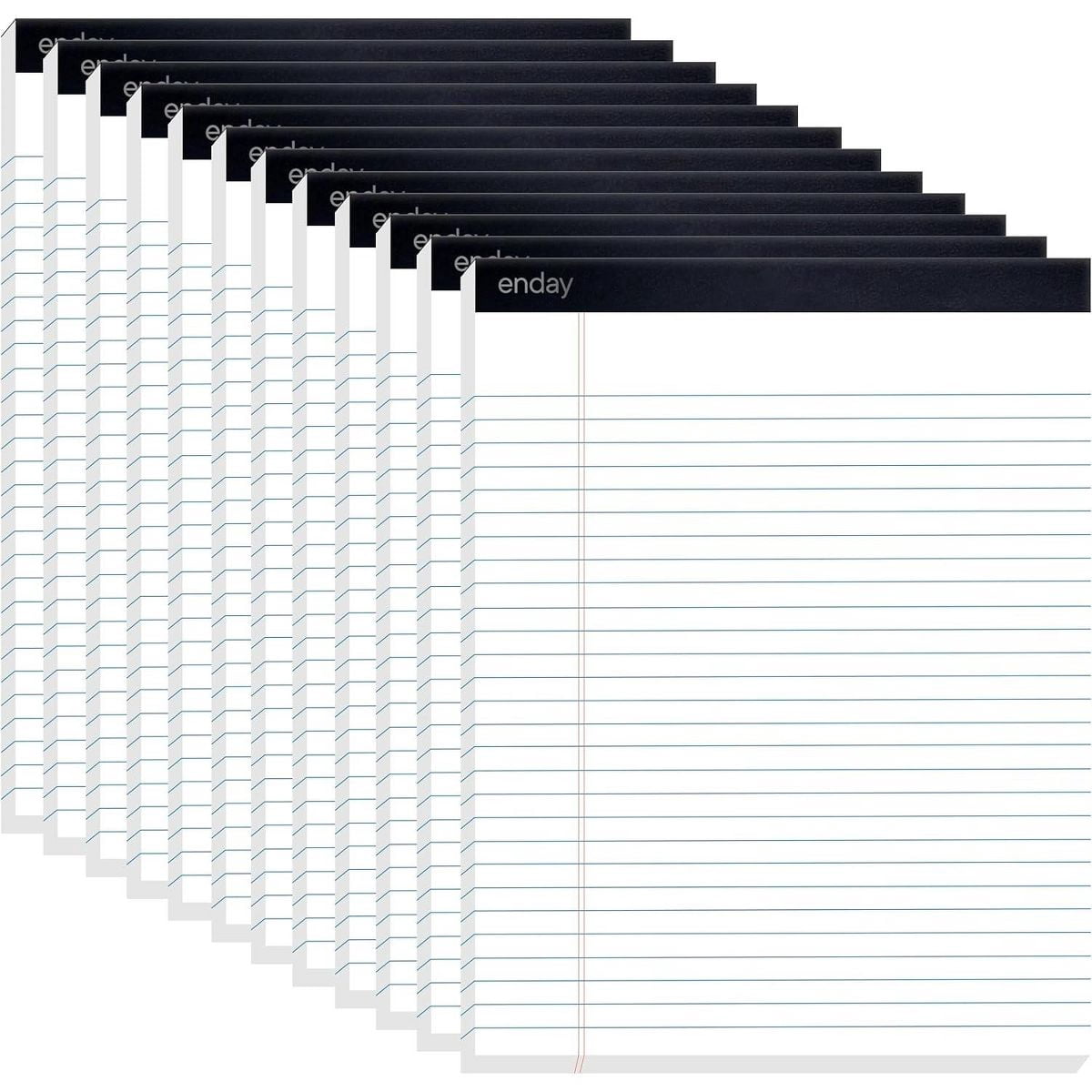 Enday Legal Pads 8.5 x 11 Inch, 50 Sheets per Notepad, Note Pads, Legal Ruled Writing Pad with Perforated Pages