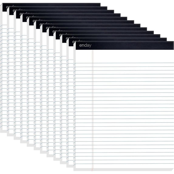 Enday Legal Pads 8.5 x 11 Inch, 50 Sheets per Notepad, Note Pads, Legal Ruled Writing Pad with Perforated Pages
