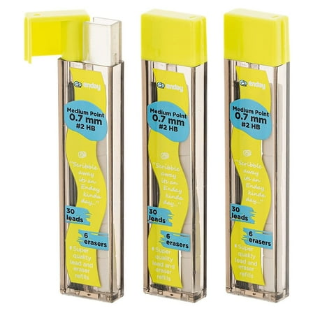 Enday Medium Point Mechanical Pencils with Erasers, 0.7mm, #2 HB