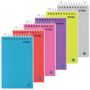 Enday Pocket Notebook, Small Notebooks 3 x 5 Top Bound Small Spiral Notebooks, Memo Pad for Home Office Accessories, 75 Sheets, Mini Notepad in Pink, Purple, Green, Blue, Red, Grey (6 Pack)