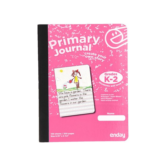 Enday Primary Journal Grades K-2, Writing Journal, Half Page Ruled Composition Notebook for Kids, 100 Sheets kids Notebook