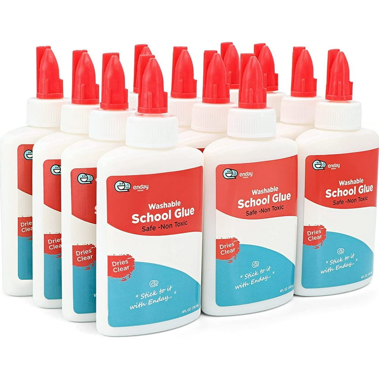 Enday White Glue 4 oz Liquid Glue Bottle for Slime, Home Office Art & School Supplies, Size: 4oz