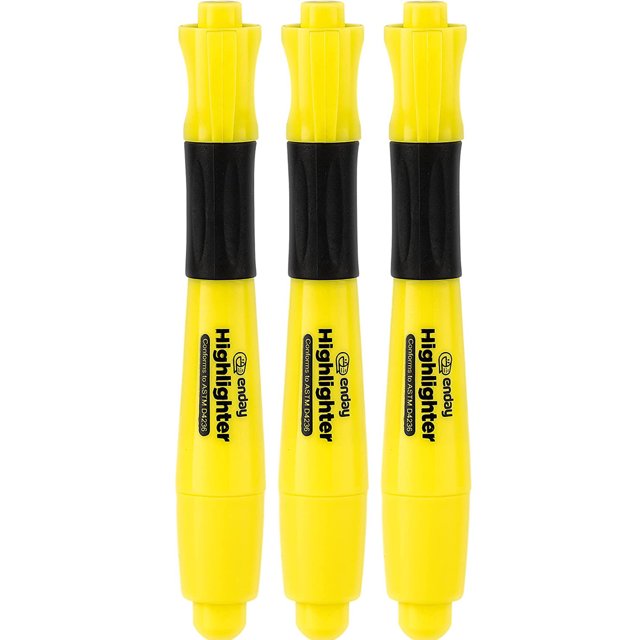 Enday Yellow Highlighters Fluorescent Highlighter Marker Pen for Home