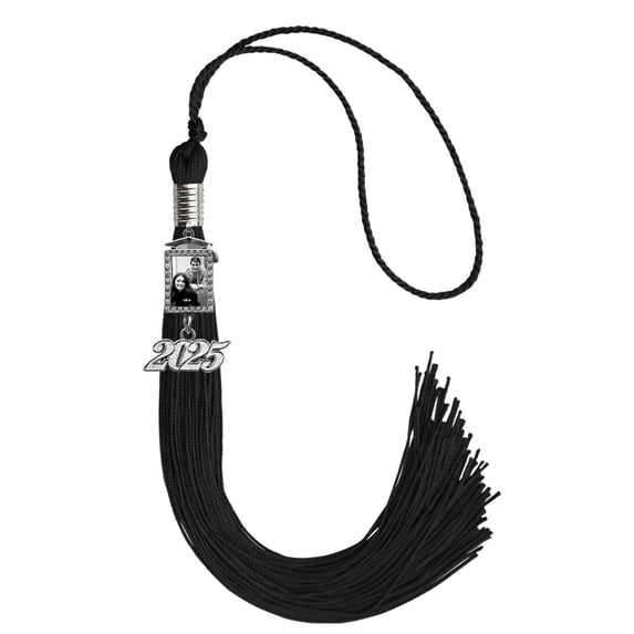 Endea Graduation Black Tassel with Photo Frame Charm and Year Date Drop