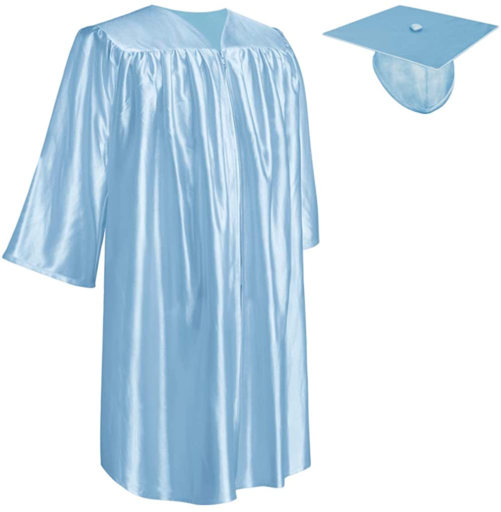 Endea Graduation Royal Blue Cap And Tassel Set - Shiny Polyester, One Size Unisex