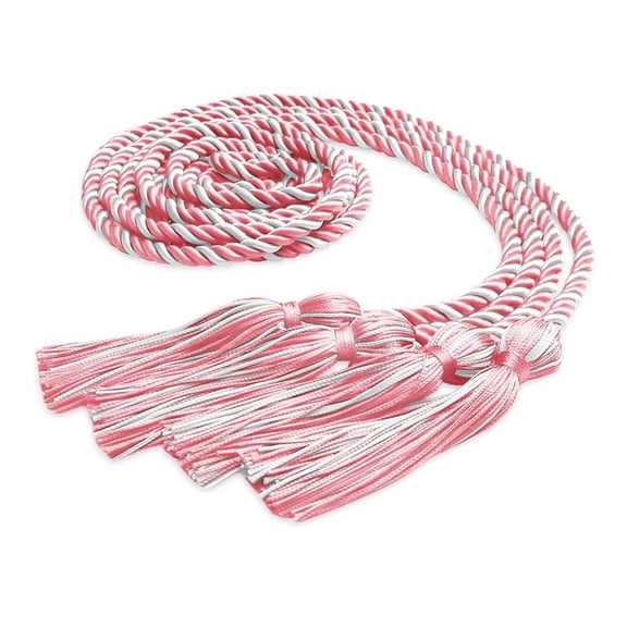 Endea Graduation Double Graduation Honor Cord Pink/White