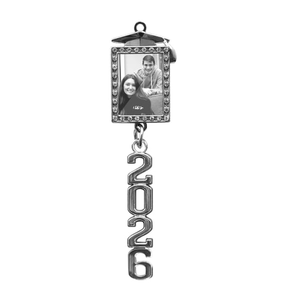 Endea Graduation Tassel Photo Frame Charm With Stacked Date Drop