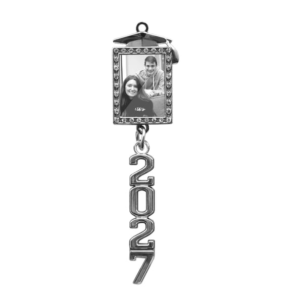 Endea Graduation Tassel Photo Frame Charm With Stacked Date Drop
