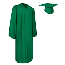 Endea Graduation Matte Green Graduation Gown  Cap