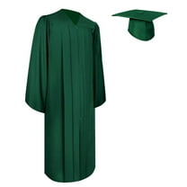 Endea Graduation Matte Hunter Green Graduation Gown  Cap