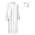 thumbnail image 1 of Endea Graduation Matte White Graduation Gown  Cap, 1 of 9