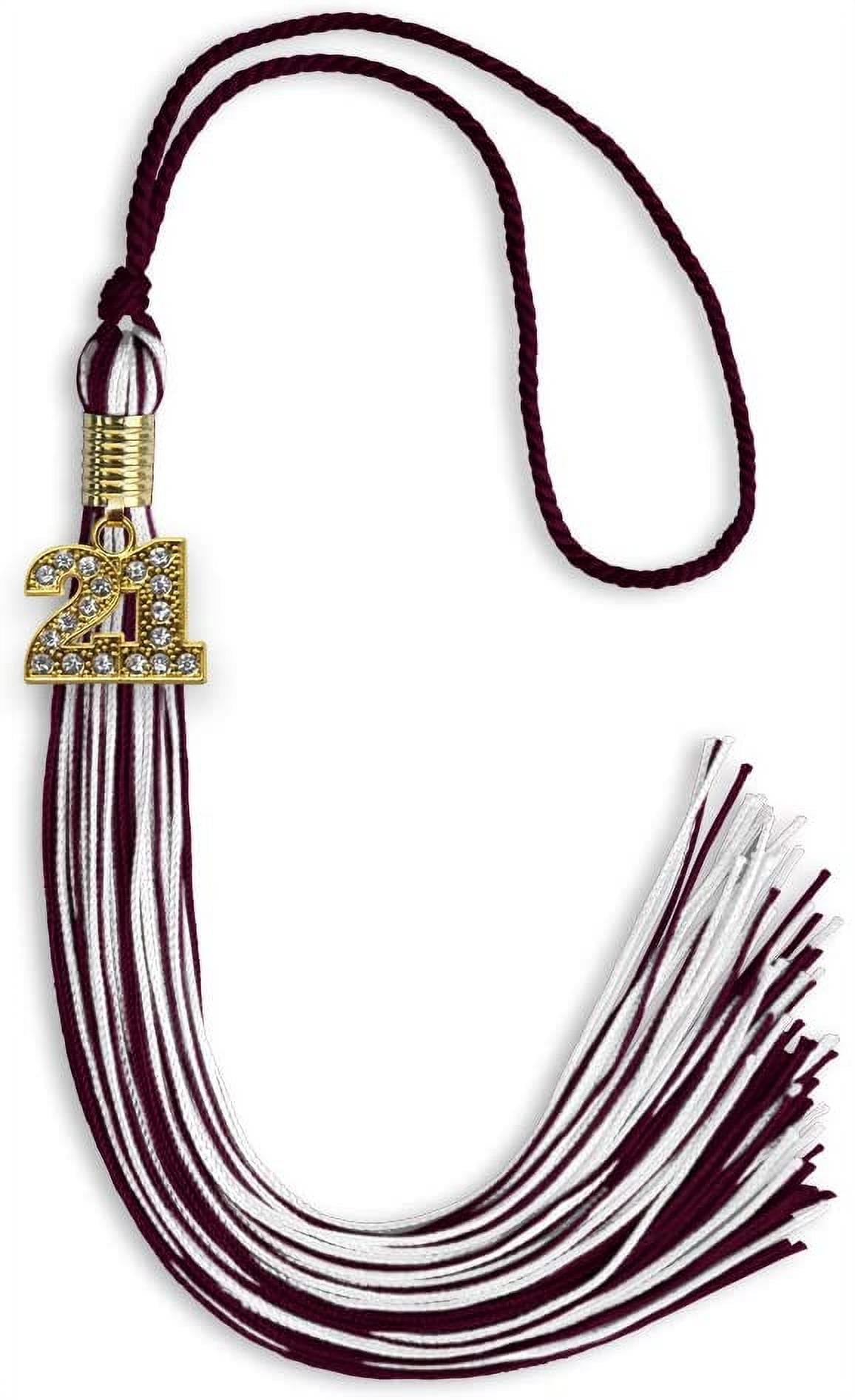 Endea Graduation Tassel With Pink Rhinestone 2026 Charm – Single Color, 9 Inch