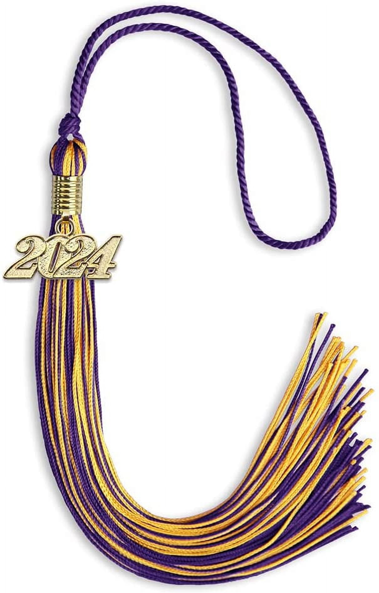 Endea Graduation Mixed Double Color Tassel with Gold Date Drop