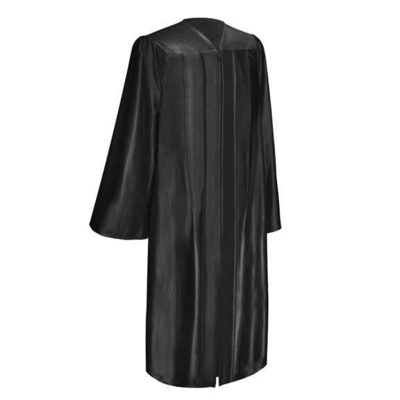 Endea Graduation Shiny Black Graduation Gown