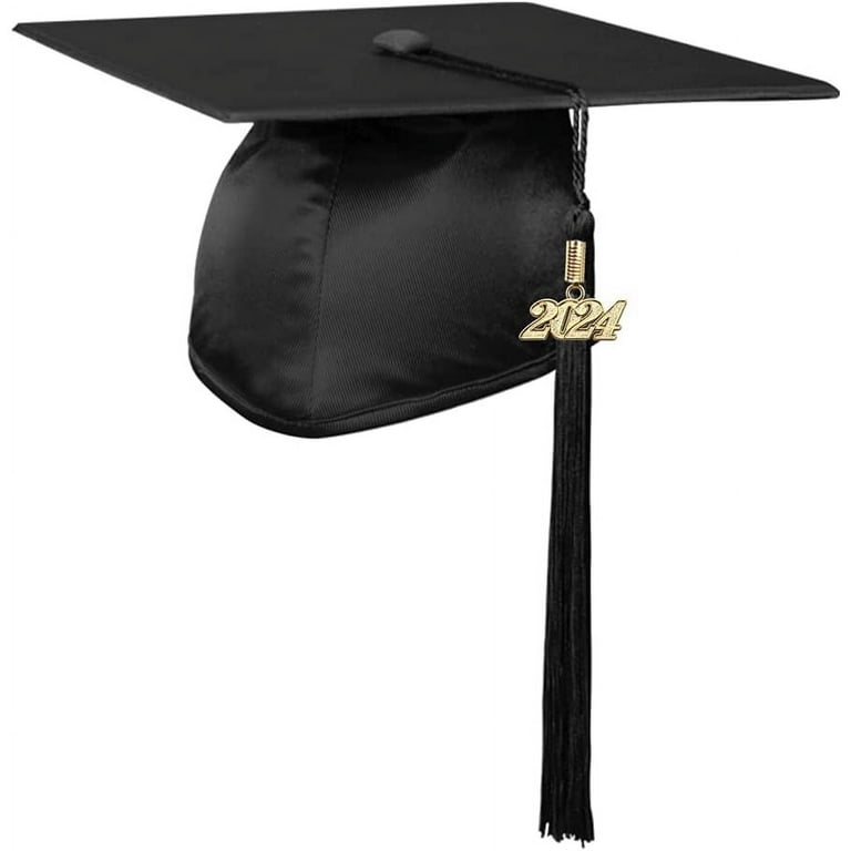 Endea Group Endea Graduation Shiny Cap & Tassel (Black, 2024), Adult Unisex, Size: One Size