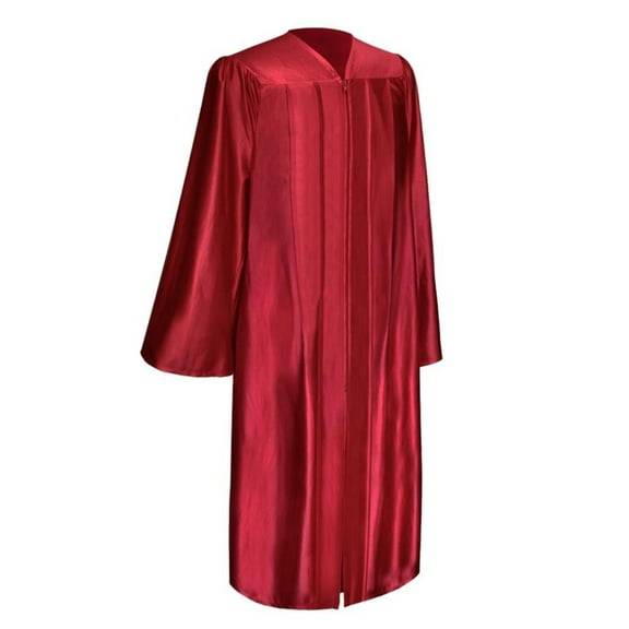 Endea Graduation Shiny Red Graduation Gown