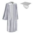 thumbnail image 1 of Endea Graduation Shiny Silver Graduation Gown  Cap, 1 of 9