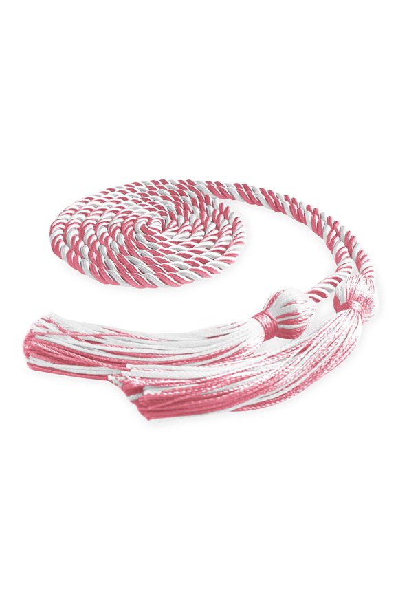 Single Graduation Honor Cord Pink/White