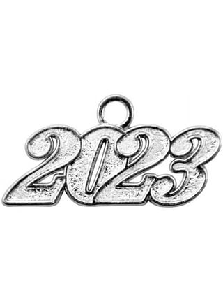 2024 Gold Rhinestone Bling Drop Date Year Charm for Graduation Tassel 24  Grad