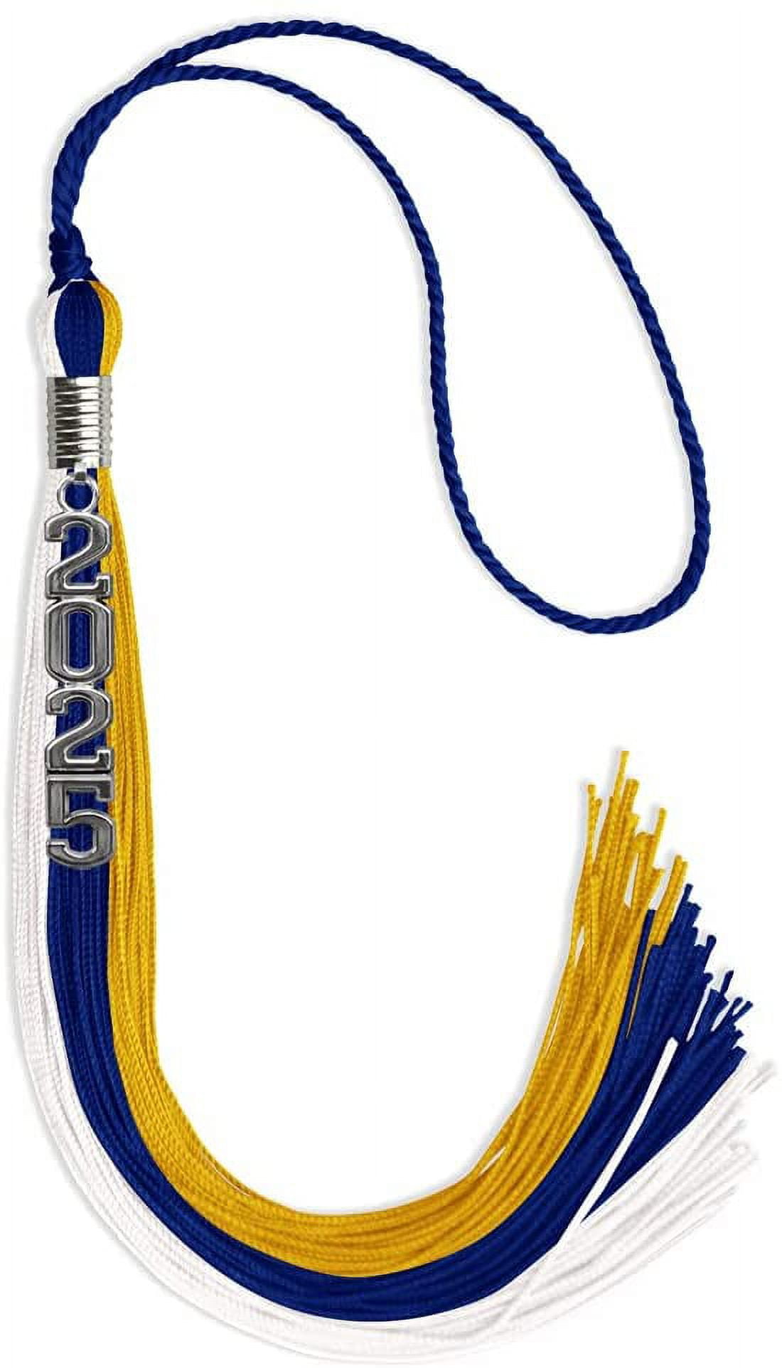 Endea Graduation Triple Color Tassel with Silver Stacked Date Drop