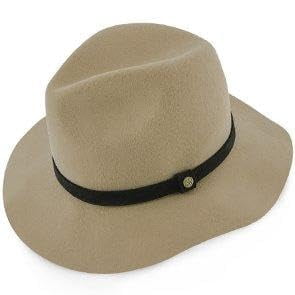 Walrus Hats Endeavour Camel Wool Felt Fedora - Floppy Brim Hat for Men & Women - 100% Australian Wool with Stylish Ribbon Band