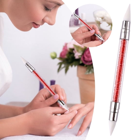 Ended Silicone Brush for Acrylic Powder Gel Polish Painting Dotting Detailing Design Manicure Tool