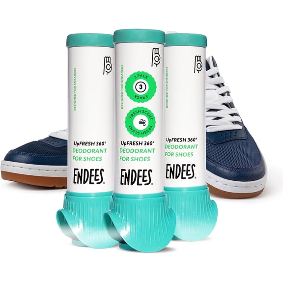 Endees UpFresh 360 Shoe Deodorizer Spray  3 x 3.38 Fl Ozl I Foot Odor Eliminator Shoe Spray for Smelly Shoes, Feet, Sneakers, Boots, and Gym Bags, Stinky Smell Elimination Deodorant, Travel Size