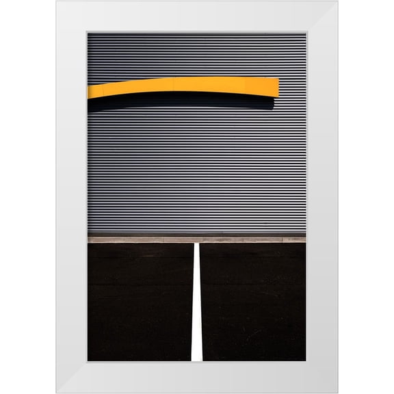 Endermann, Rolf 17x24 White Modern Wood Framed Museum Art Print Titled - Yellow Line