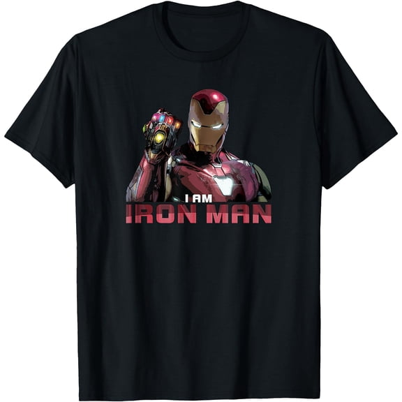 Endgame I am Iron Man DTG Print Unisex T-Shirt,Black Color,Size M