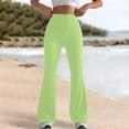 thumbnail image 1 of Endives 2025 Womens Flared Pants High Waist Leggings Regular Solid Color Pants Workout Yoga Pants Trousers, 1 of 5