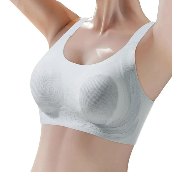 Endives Bras for Older Women Wireless Bra Super Gather Bra Anti Sagging Breasts Support Pushup Lifting